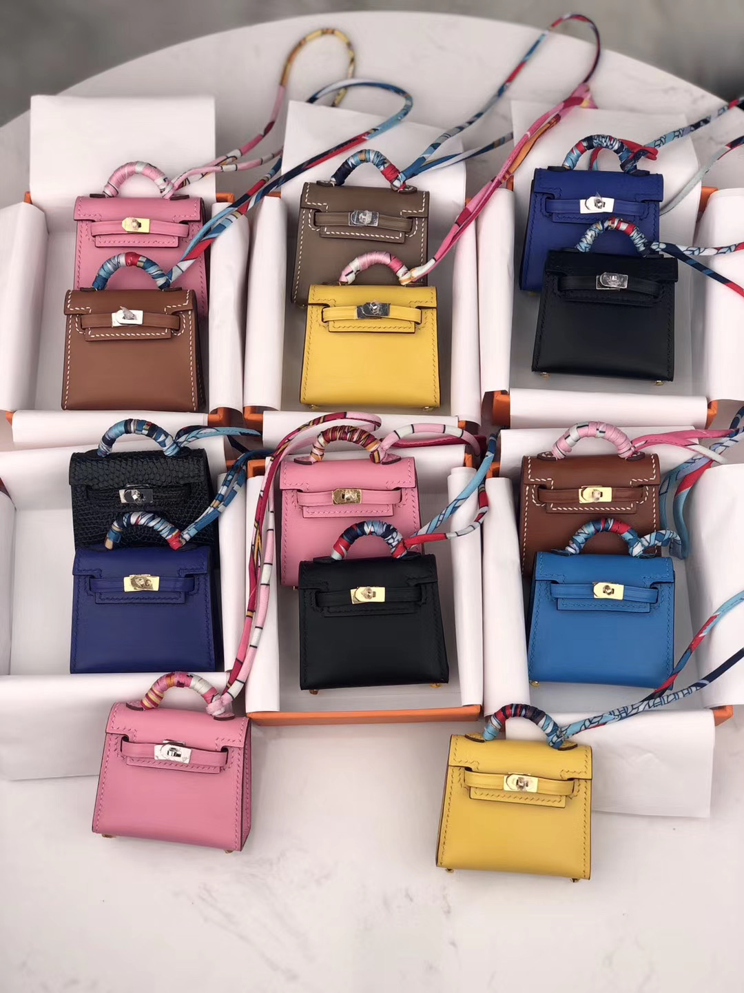 Hermes Kelly twilly 小包包掛件 kelly 掛飾 全手工蜜蠟線縫制