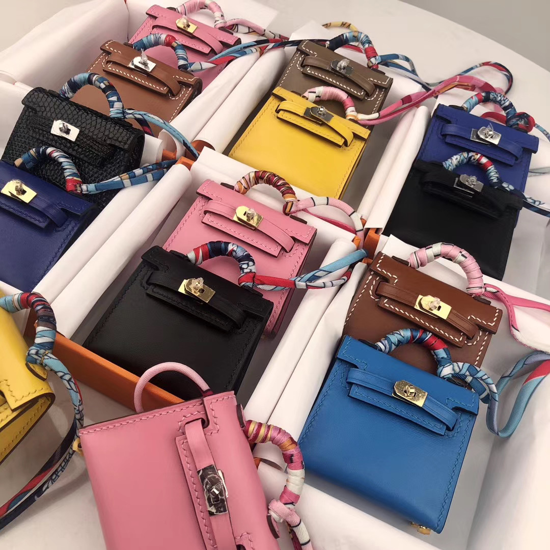 Hermes Kelly twilly 小包包掛件 kelly 掛飾 全手工蜜蠟線縫制