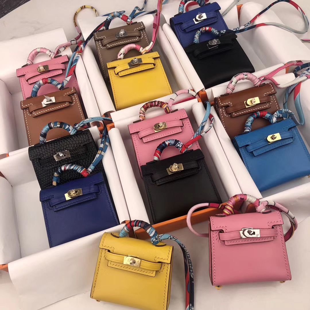 Hermes Kelly twilly 小包包掛件 kelly 掛飾 全手工蜜蠟線縫制