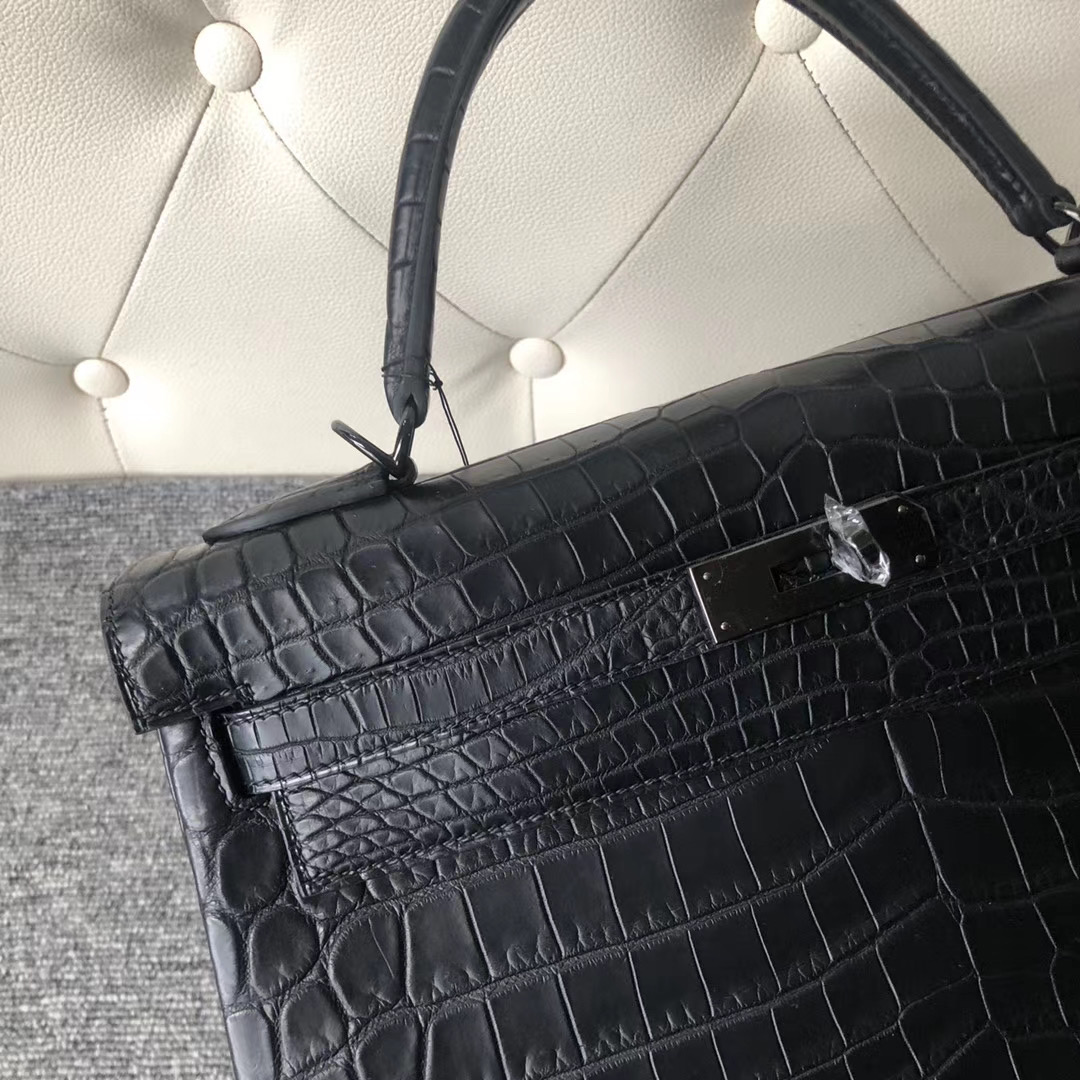 香港北區 Hermes Kelly 32cm So Black Matte Nilo Crocodile Ck89 Nilo 黑色