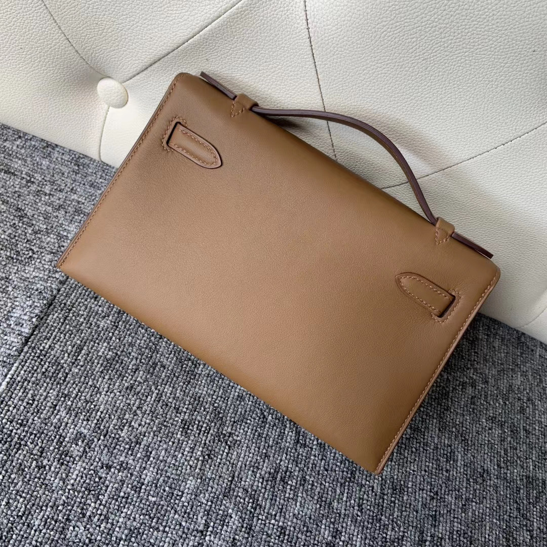 香港西貢區 Hermes Mini kelly pochette Swift D0 威瑪犬米色 beige de weimer