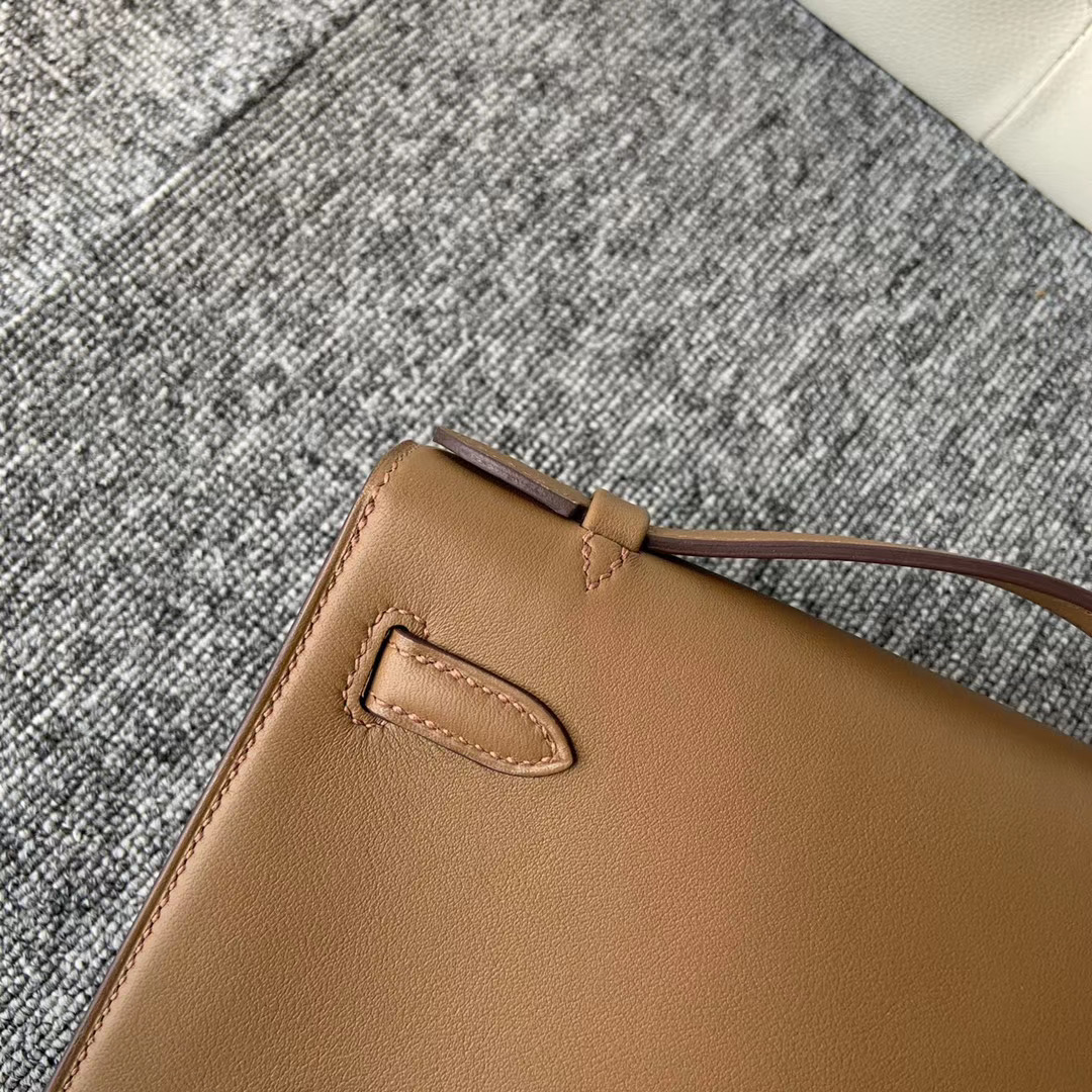 香港西貢區 Hermes Mini kelly pochette Swift D0 威瑪犬米色 beige de weimer