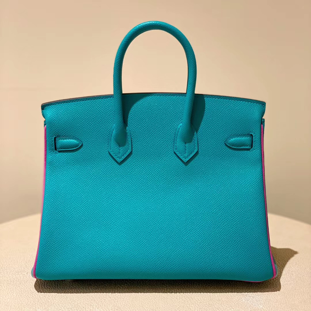 Hermes Birkin Touch 25cm Epsom Z6 Malachite 拼 L3 Rose Purple