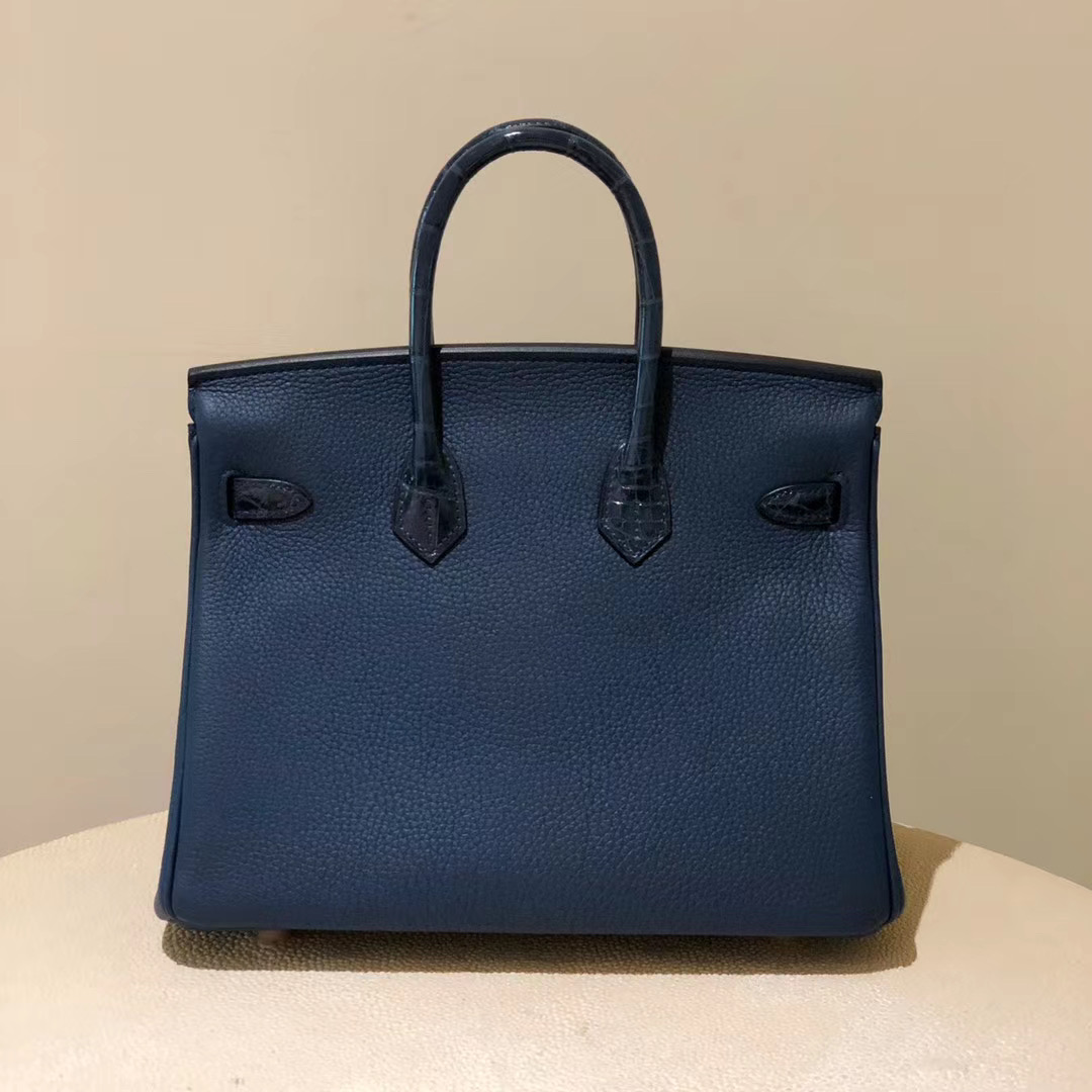 Hermes Birkin 25cm Touch CD76 深海藍 blue indgo Rose gold clasp