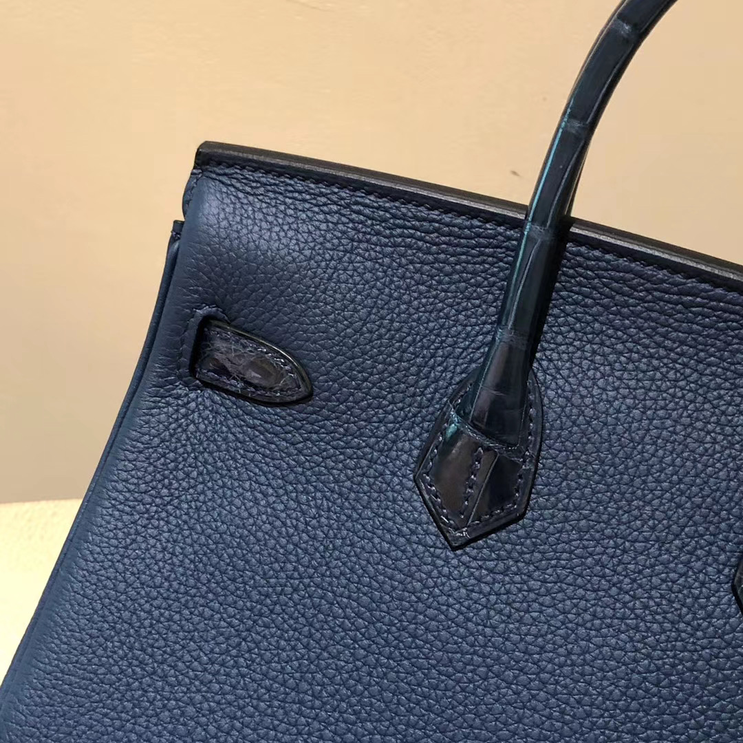 Hermes Birkin 25cm Touch CD76 深海藍 blue indgo Rose gold clasp