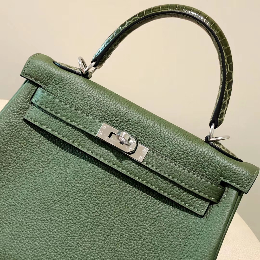 Hermes kelly 25cm Touch V6叢林綠 Canopee/ CK61 Vert Olive 橄欖綠