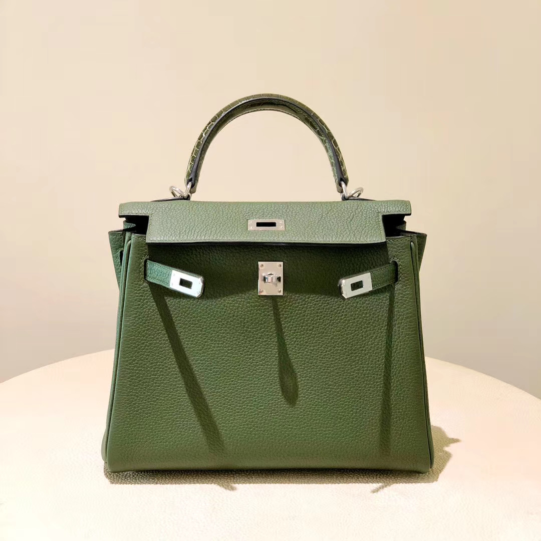 Hermes kelly 25cm Touch V6叢林綠 Canopee/ CK61 Vert Olive 橄欖綠