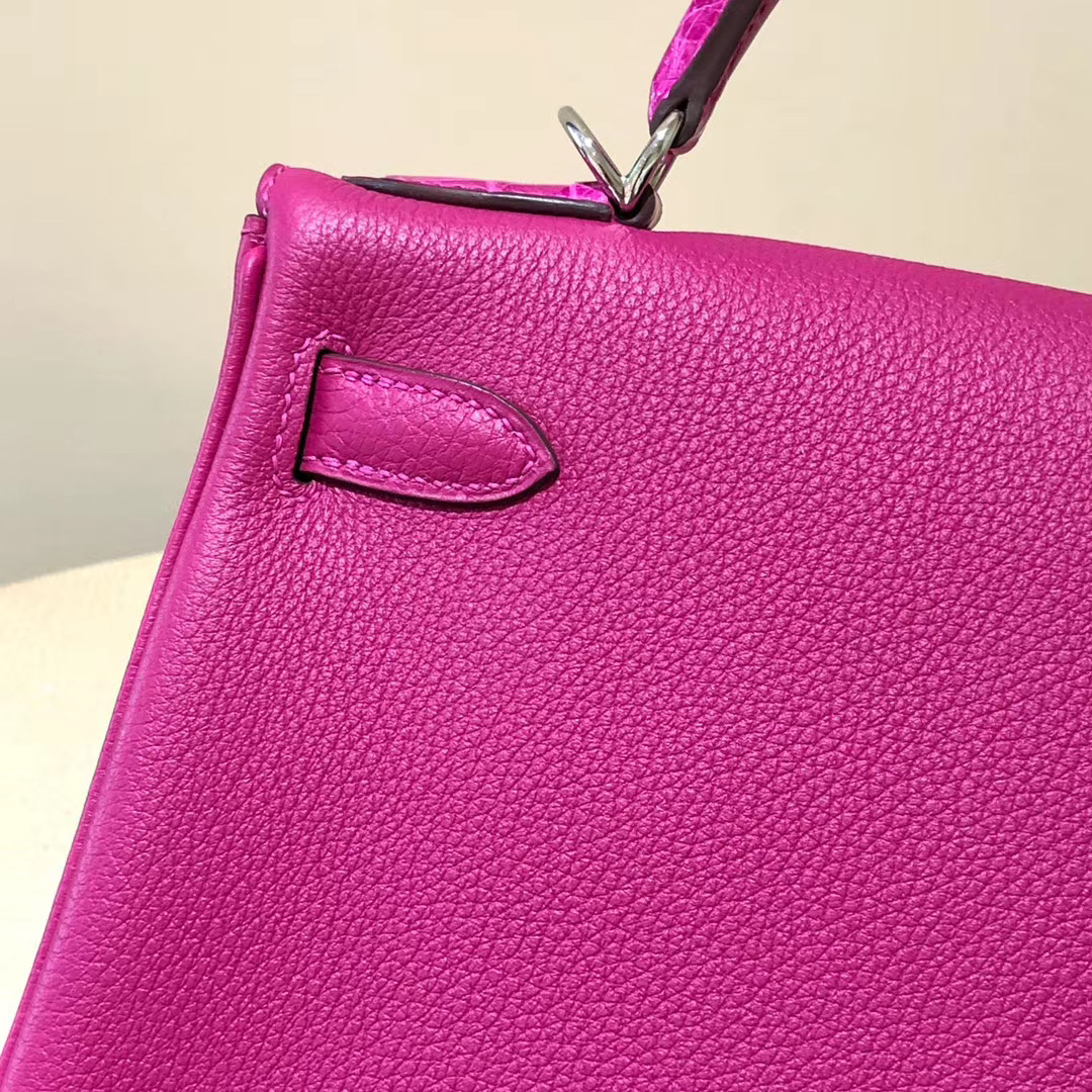 Hermes kelly 28cm Touch L3 Rose Purple 拼 J5 Rose Sheheraradez