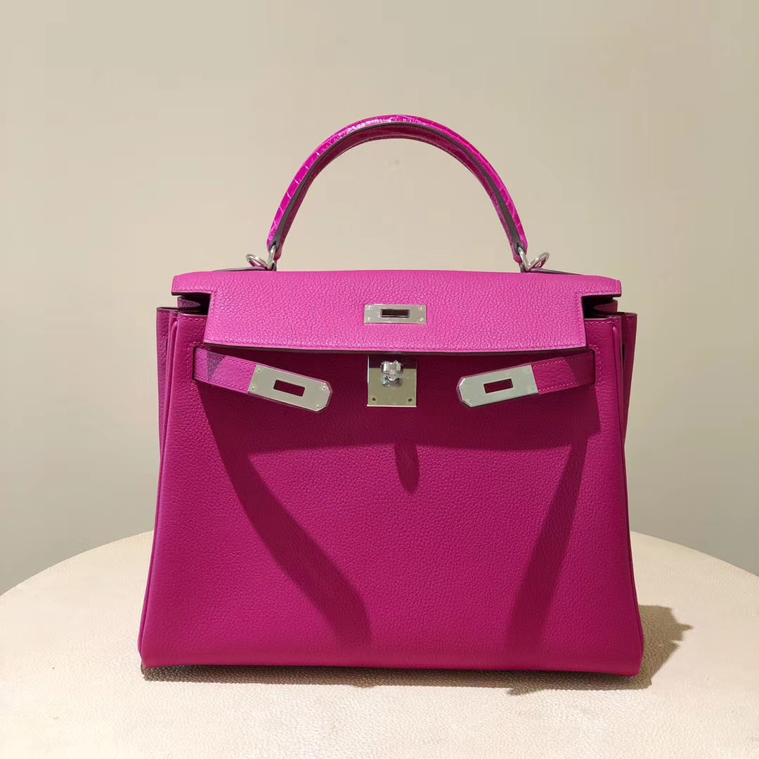 Hermes kelly 28cm Touch L3 Rose Purple 拼 J5 Rose Sheheraradez