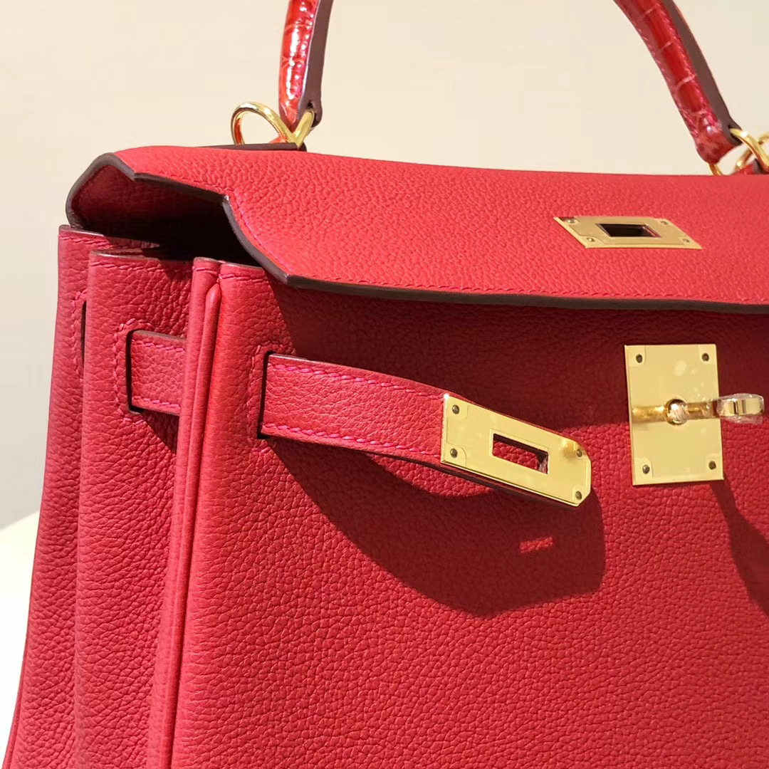 香港深水埗區愛馬仕凱莉包 Hermes kelly 28cm Touch Q5 國旗紅 Rouge casaque