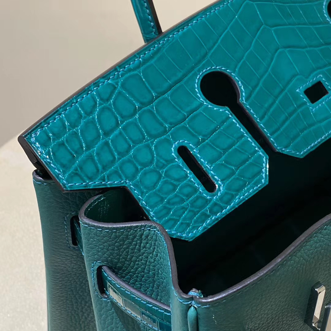 香港葵青區愛馬仕鉑金包 Hermes Birkin 30cm Touch U4 Vert Verigo 絲絨綠