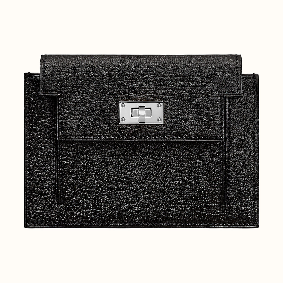 香港南區淺水灣 深水灣 Hermes Kelly Pocket Compact wallet CK89 Noir