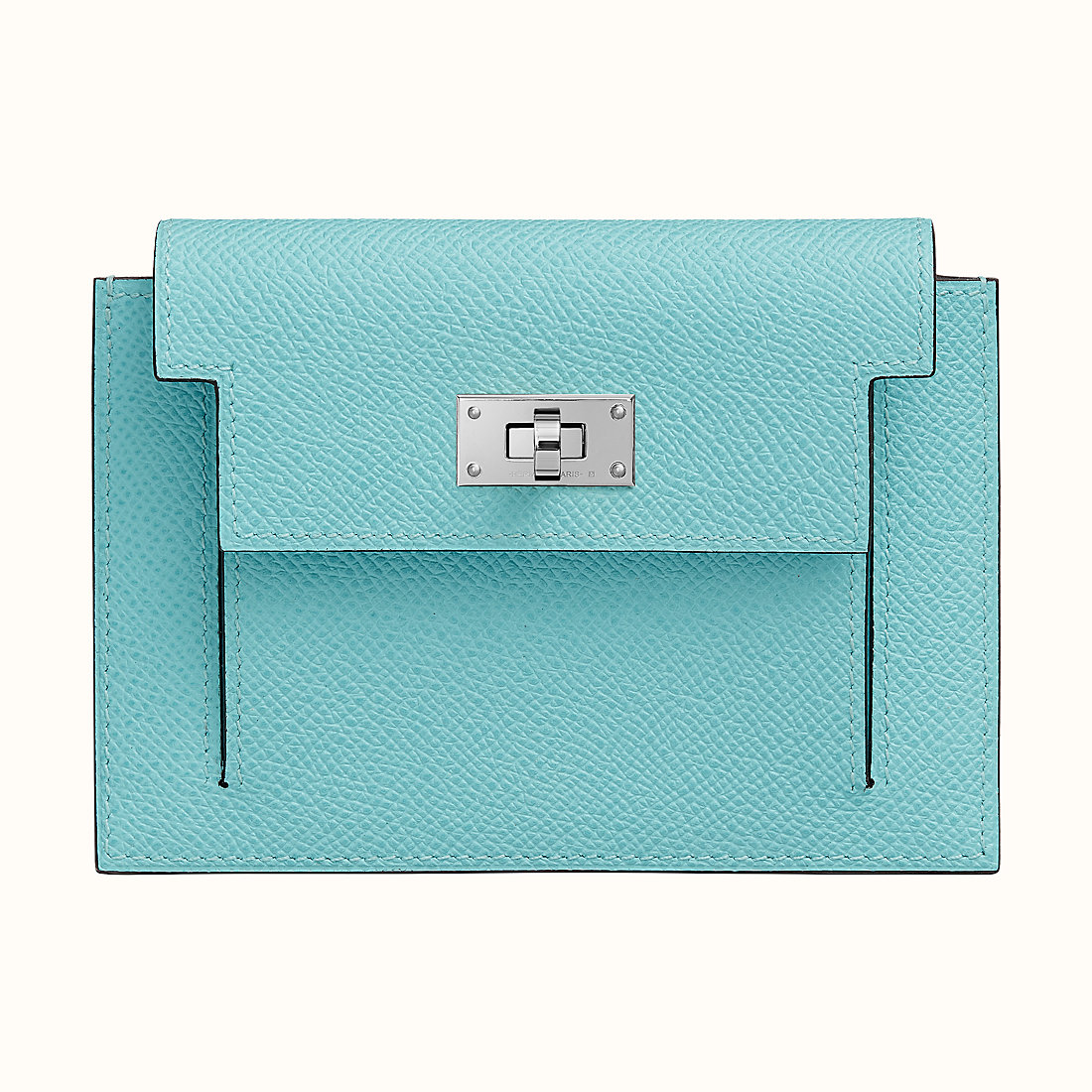 大嶼山區愉景灣 Hong Kong Hermes Kelly pocket compact wallet 3P Blue Atoll