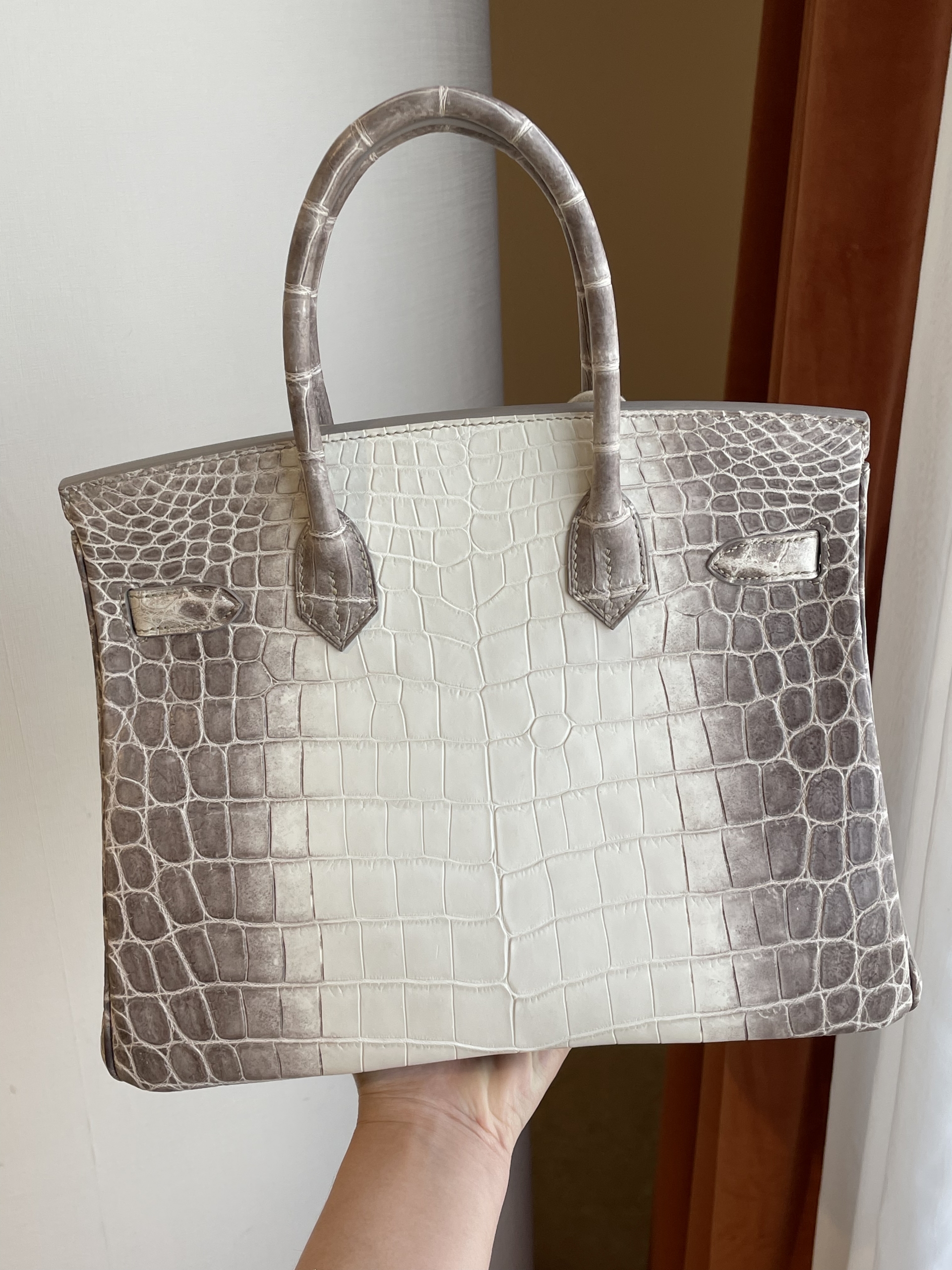 愛馬仕喜馬拉雅鉑金包 Hermes Birkin 30cm 01 BLANC Himalayan Niloticus Crocodile