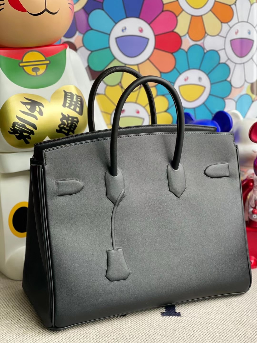 愛馬仕鉑金包價格多少錢 Hermes Birkin 35cm CK89 Noir 黑色 幻影 Shadow Swift calfskin