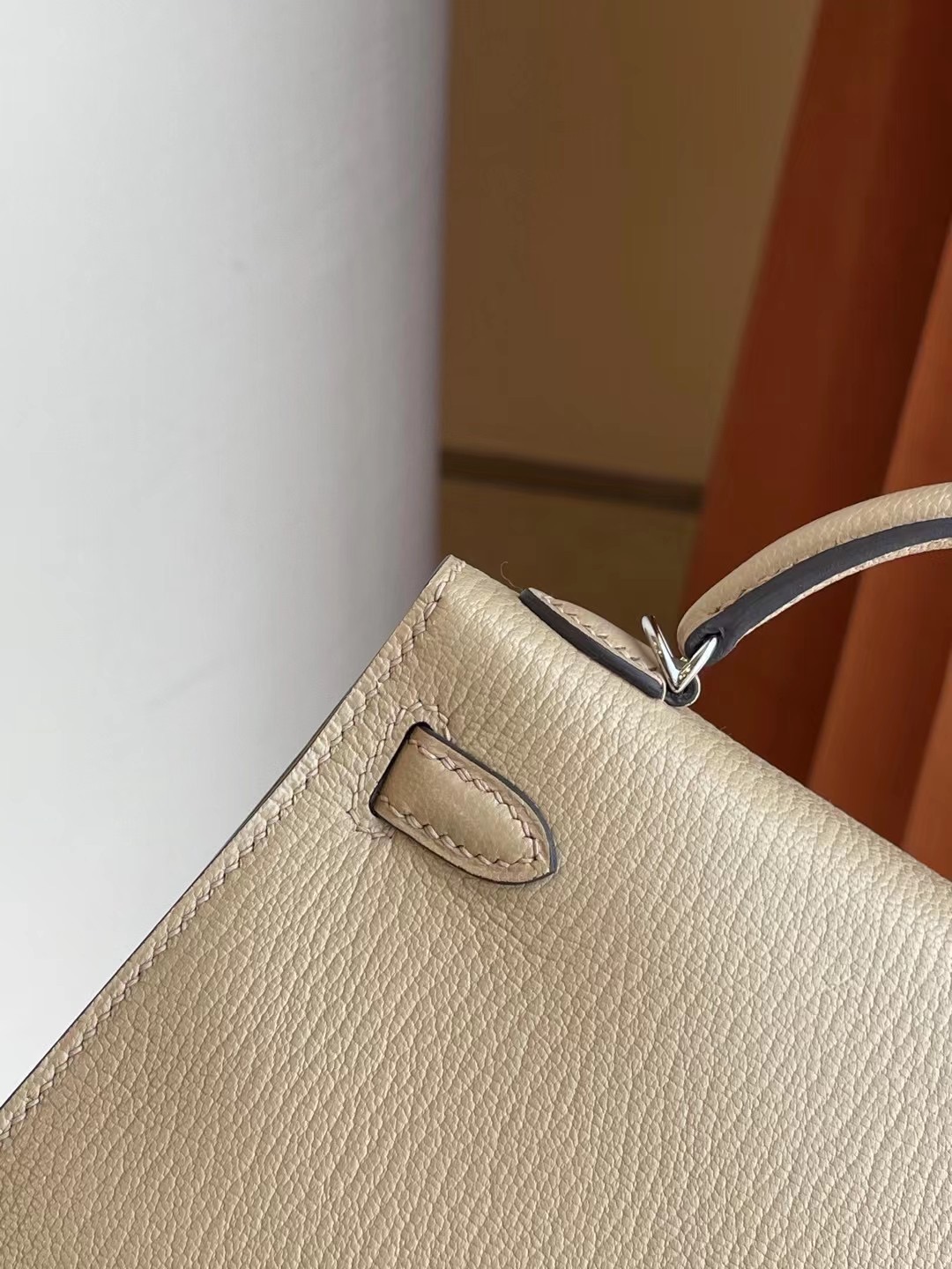 臺灣新竹市 Hermes Kelly mini II 2代 S2 Trench 風衣灰 Chevre Mysore 山羊皮金扣