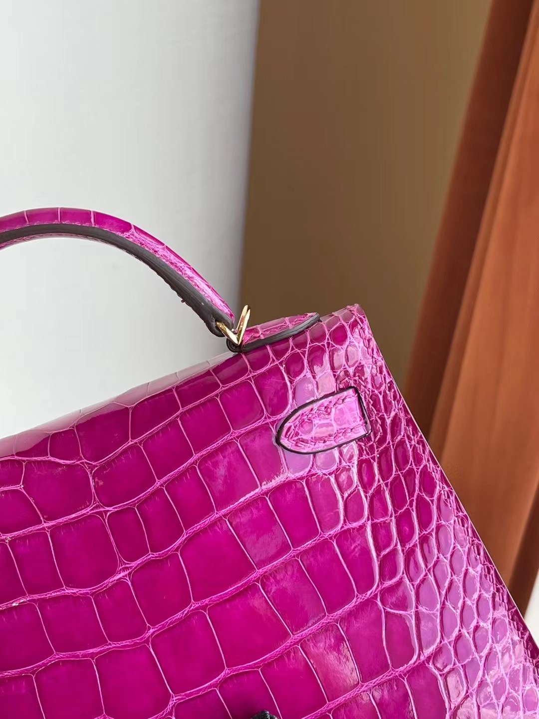 Hermes Kelly mini II 2代 J5天方夜譚粉紫 Rose Sheheraradez 亮面美洲鱷魚