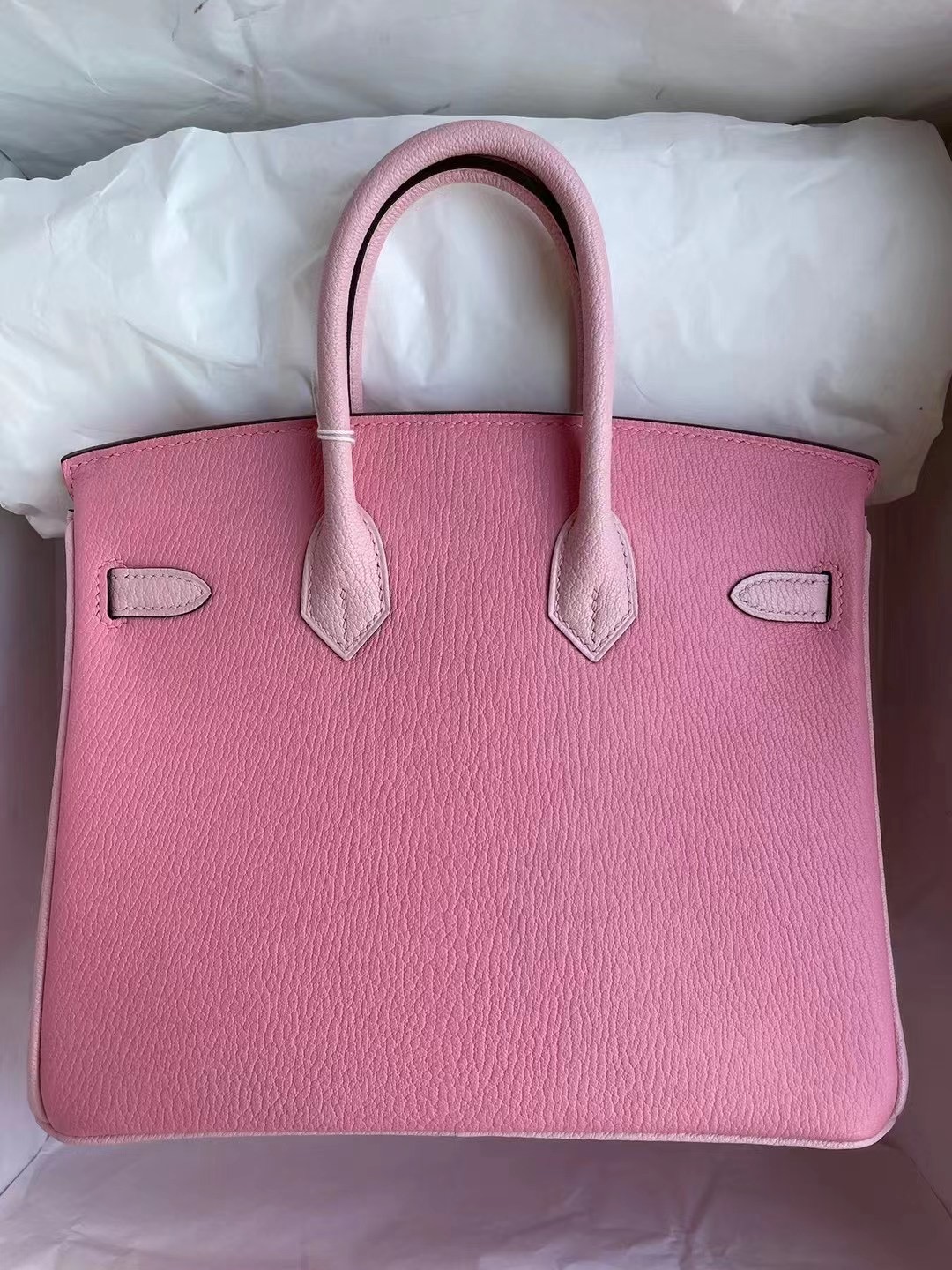 Hermes Birkin 25cm HSS 山羊皮 1Q Rose Confetti 奶昔粉 3Q Rose Sakura 新櫻花粉 金扣