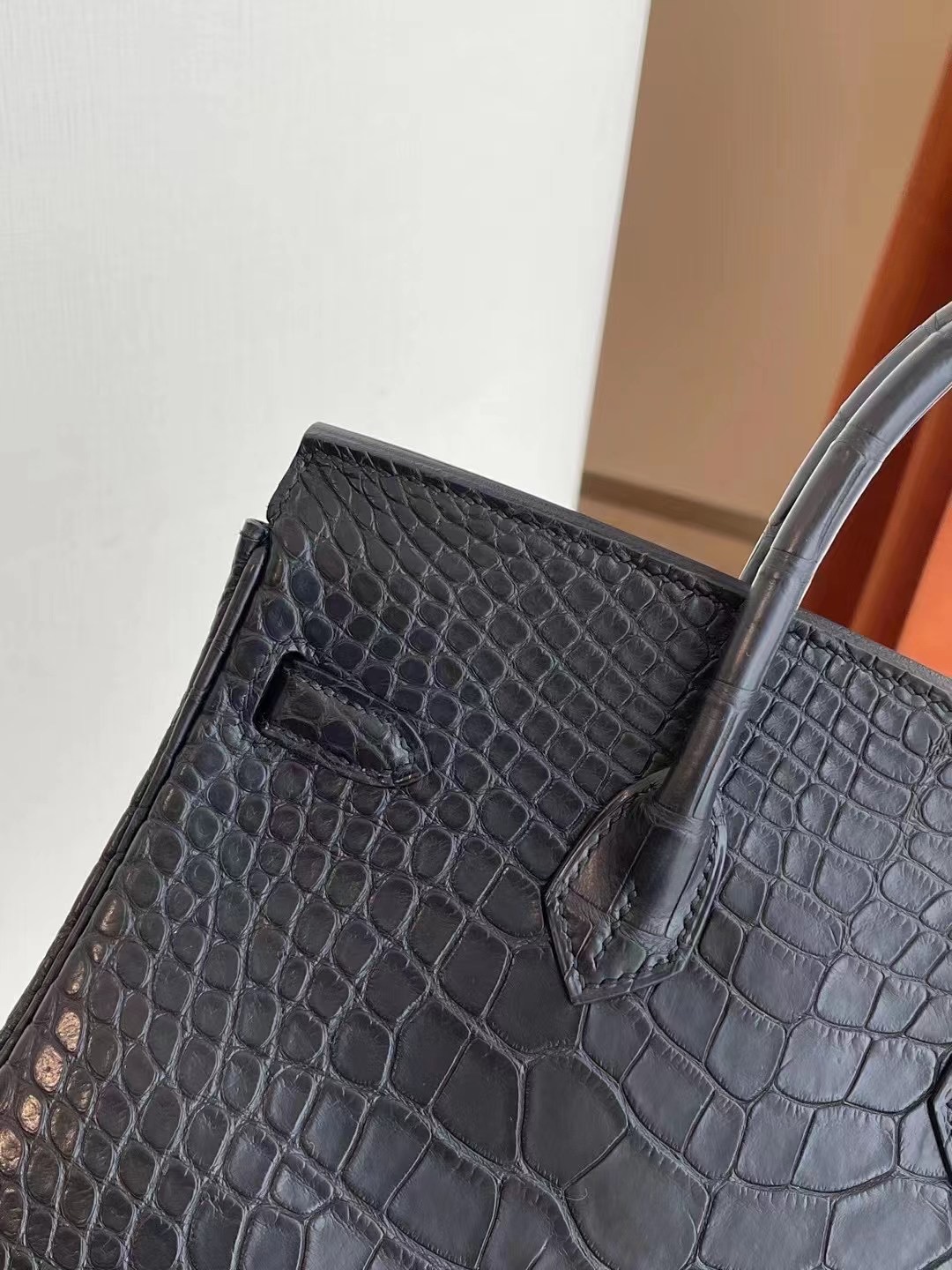 臺灣新竹市愛馬仕鉑金包 Hermes Birkin 25cm CK89 Noir 黑色 霧面方塊 美洲鱷魚銀扣