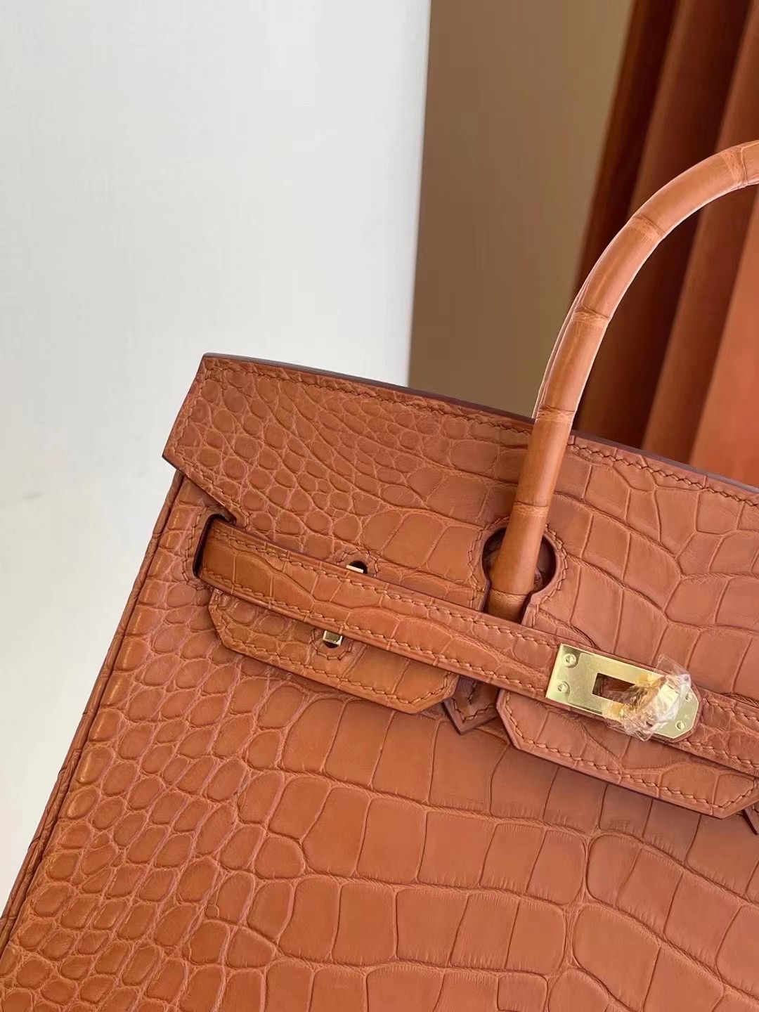 臺灣臺北市愛馬仕鉑金包 Hermes Birkin 25cm 美洲鱷魚 37 Gold 金棕色 金扣