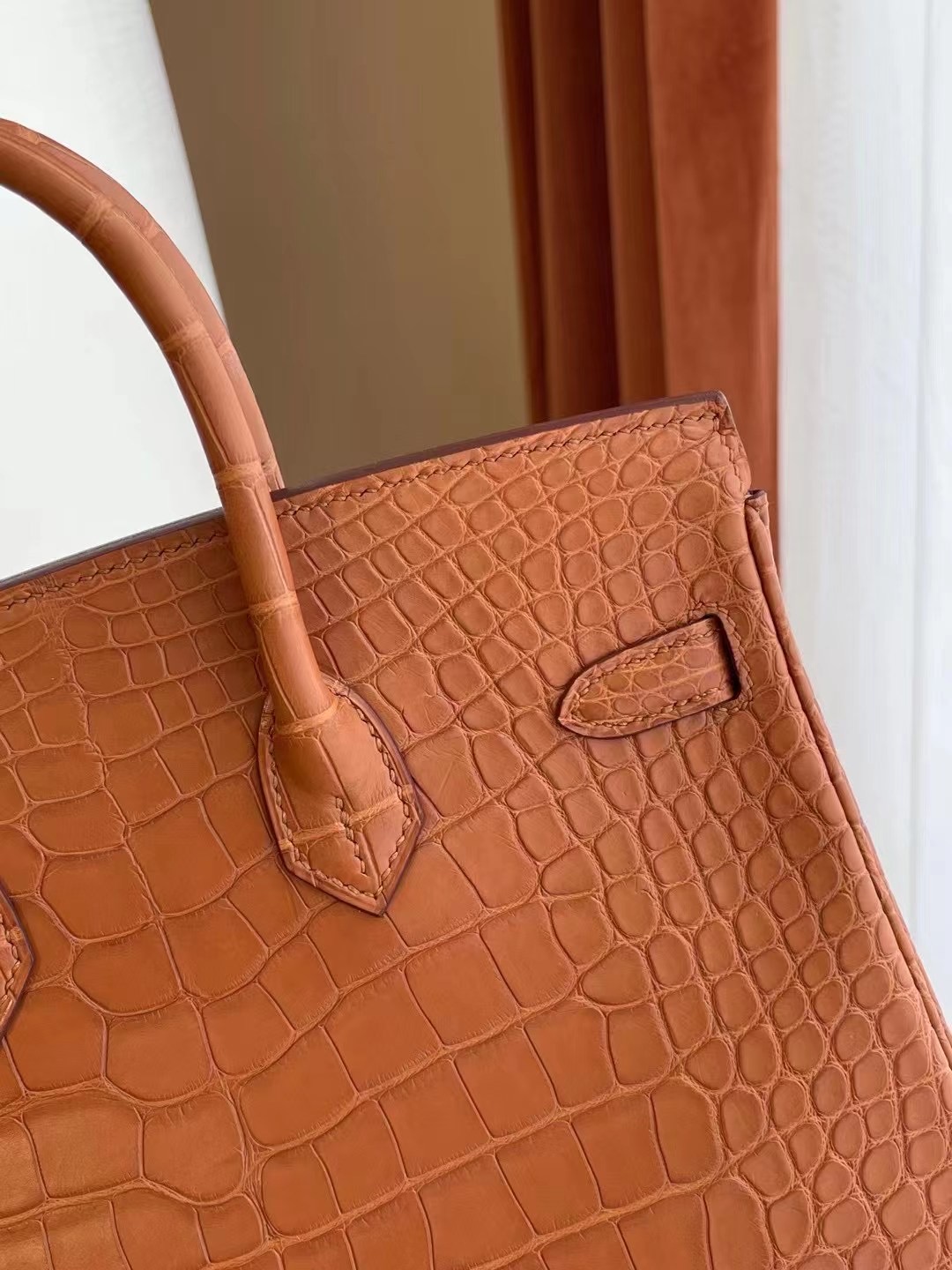 臺灣臺北市愛馬仕鉑金包 Hermes Birkin 25cm 美洲鱷魚 37 Gold 金棕色 金扣