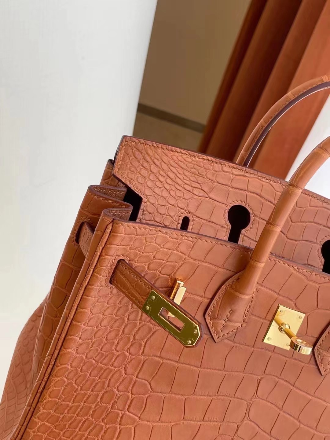 臺灣臺北市愛馬仕鉑金包 Hermes Birkin 25cm 美洲鱷魚 37 Gold 金棕色 金扣