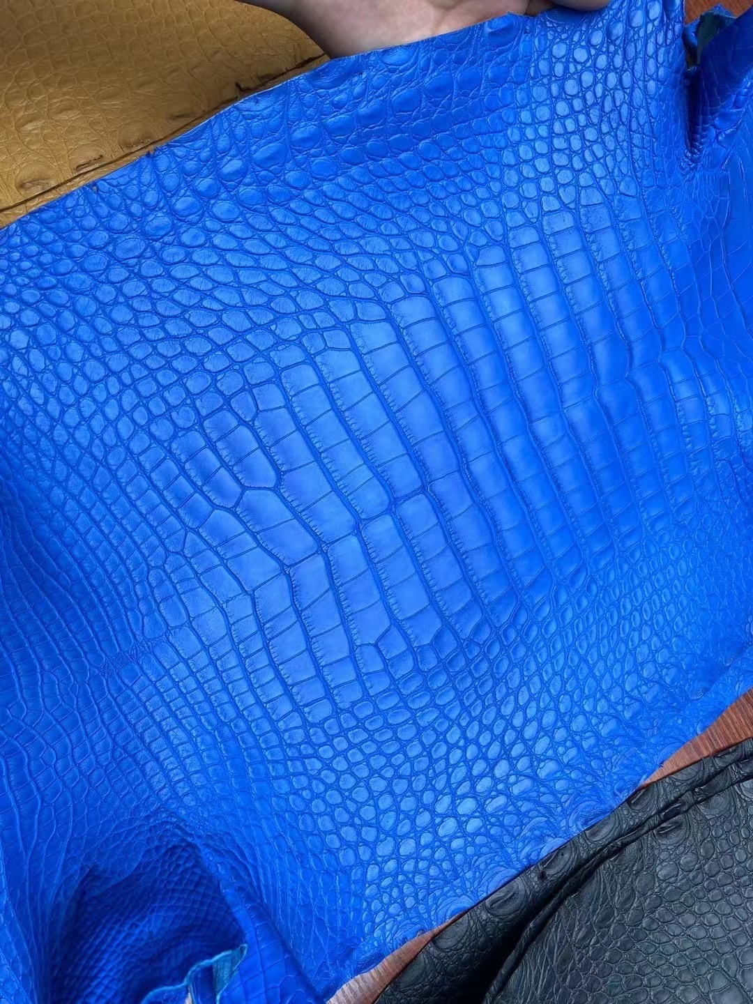 愛馬仕皮革有幾種材質 Hermes 7Q Blue Mykonos 希臘藍 霧面美洲鱷魚
