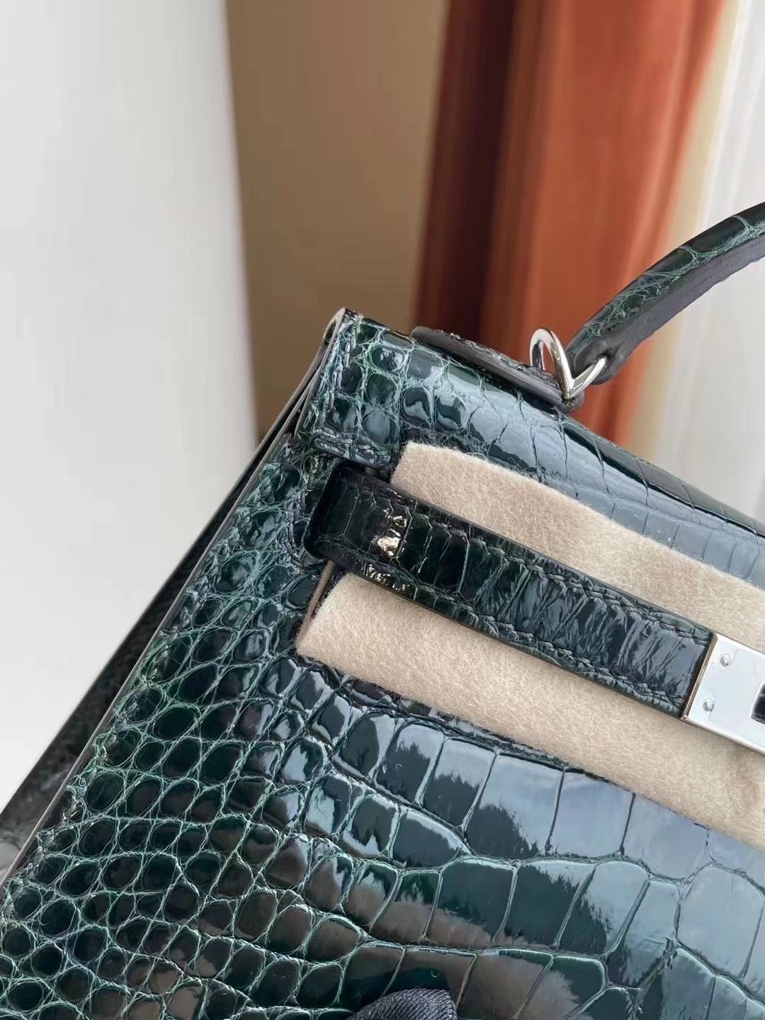 愛馬仕迷你凱莉二代價格 Hermes Kelly Mini II 2代 6O Vert Cypres松柏綠亮面美洲鱷魚