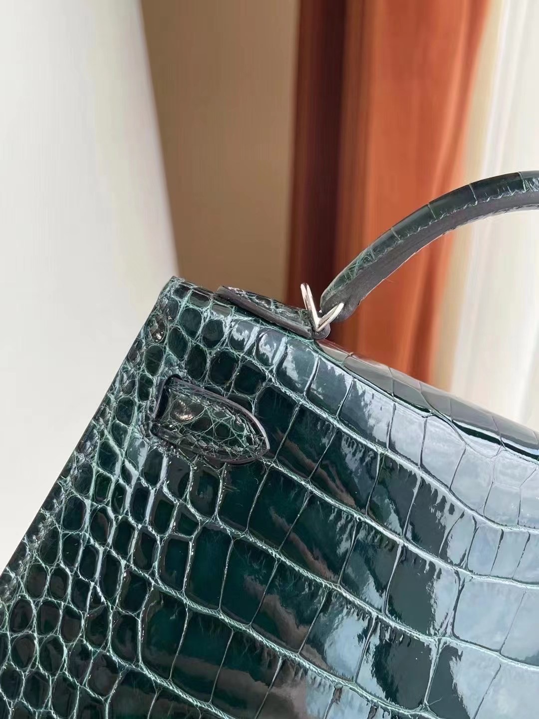 愛馬仕迷你凱莉二代價格 Hermes Kelly Mini II 2代 6O Vert Cypres松柏綠亮面美洲鱷魚