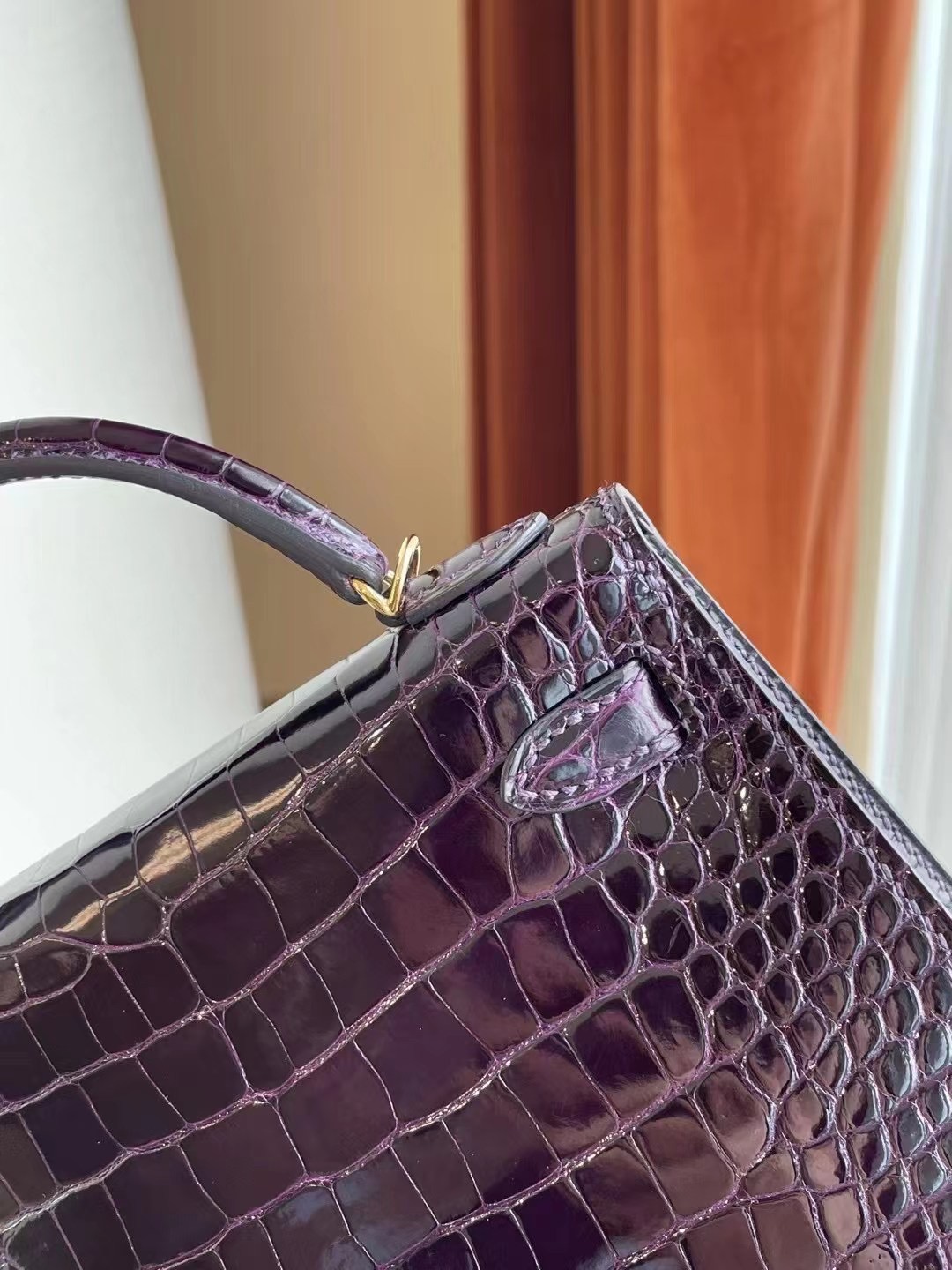 愛馬仕迷你凱莉二代多少錢 Hermes Kelly Mini II 2代 銀扣 亮面方塊 美洲鱷魚