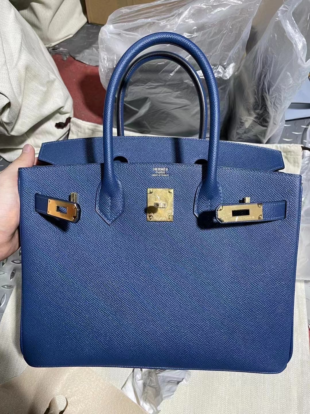 愛馬仕鉑金包價格 Hermes Birkin 30 Epsom S4 深邃藍 Deep Blue 金扣 D 刻