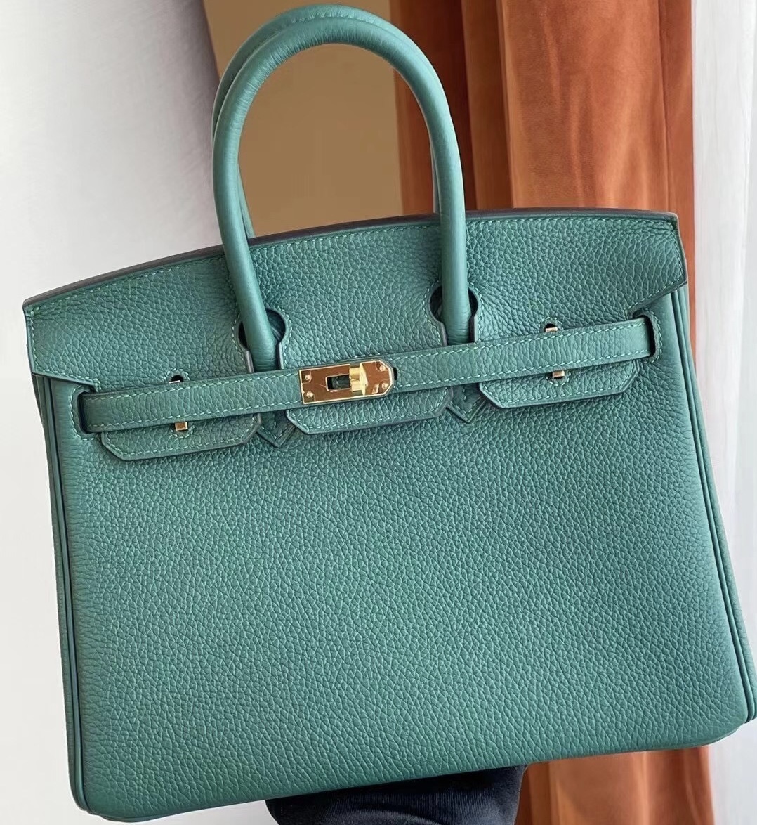 愛馬仕鉑金包圖片及價格 Hermes Birkin 25 Togo Z6 Malachite 孔雀綠 金扣