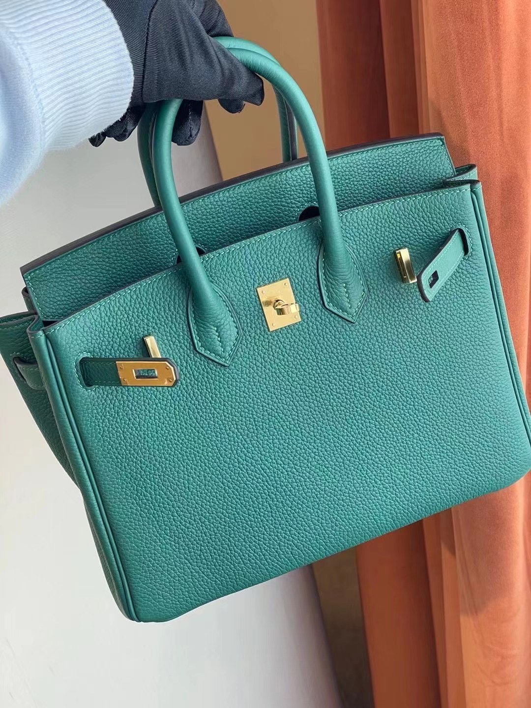 愛馬仕鉑金包圖片及價格 Hermes Birkin 25 Togo Z6 Malachite 孔雀綠 金扣