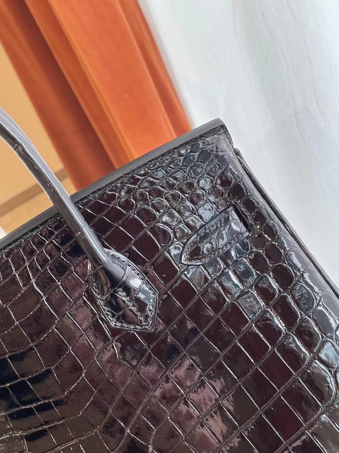 愛馬仕鉑金包30寸價格 Hermes Birkin 30 89 Noir 黑色 亮面兩點尼羅鱷魚