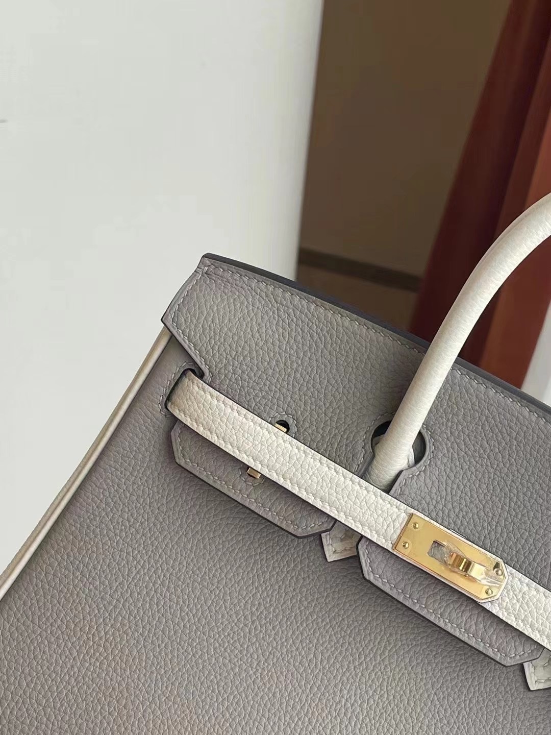 Hermes Horseshoe Stamp (HSS)  Birkin 25cm Togo M8 瀝青灰 10 Craie 奶昔白