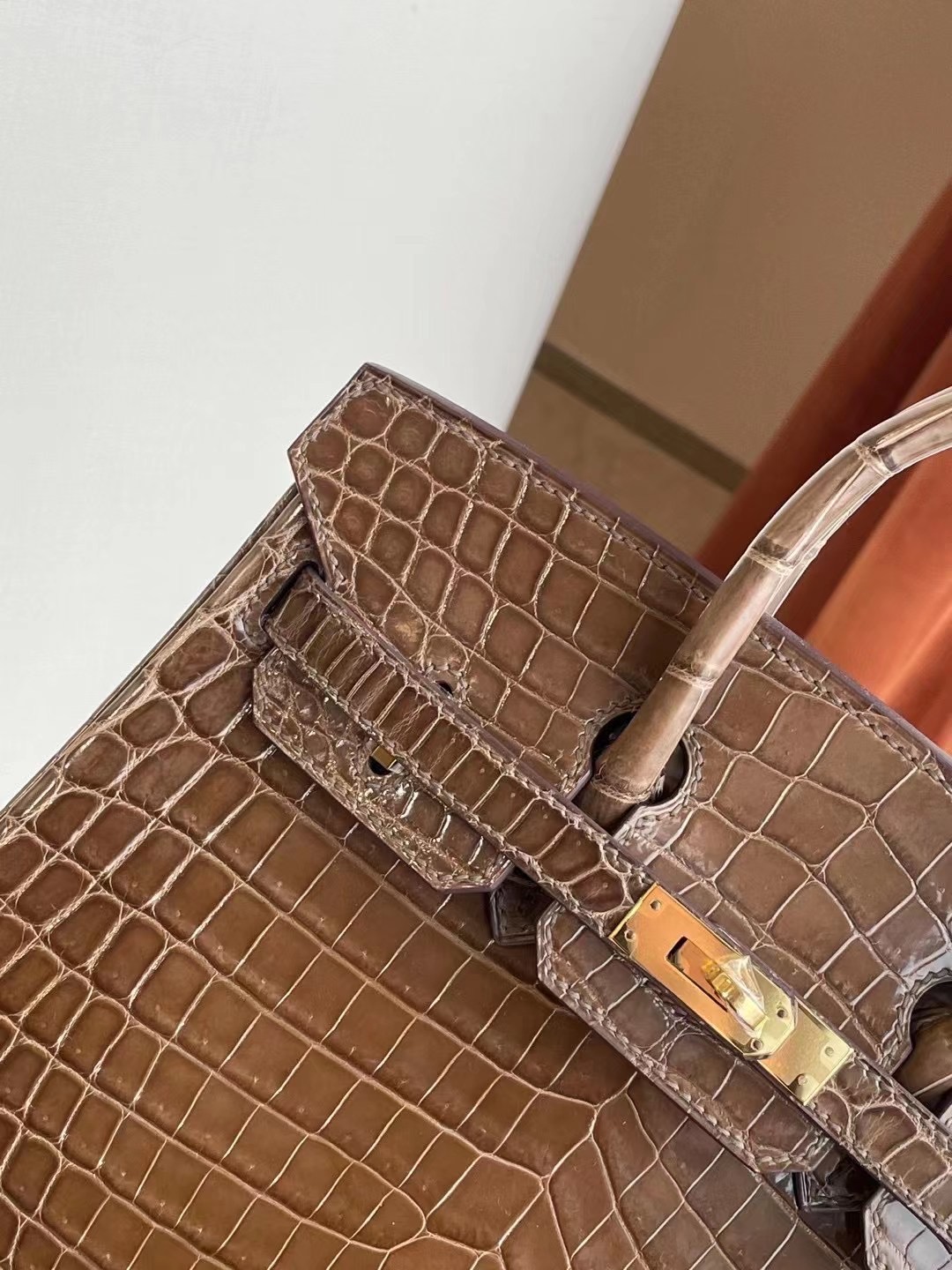 愛馬仕鉑金包25寸價格 Hermes Birkin 25cm 深灰色 金扣 亮面尼羅鱷魚