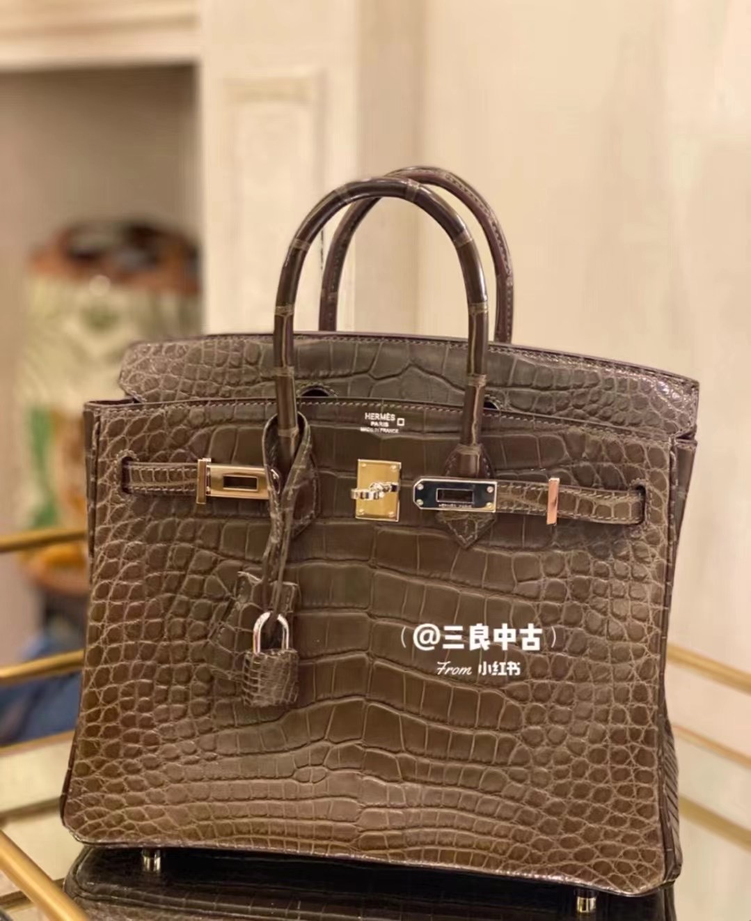 愛馬仕皮革大全 Hermes 18 Etoupe 大象灰 霧面美洲鱷魚 Matte Alligator Crocodile