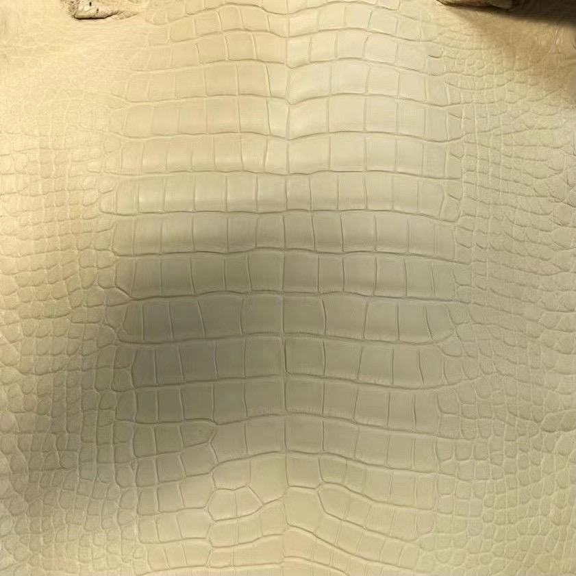 Hermes Y1 Vanille 香草色 Matte alligator crocodile 霧面方塊 美洲鱷魚