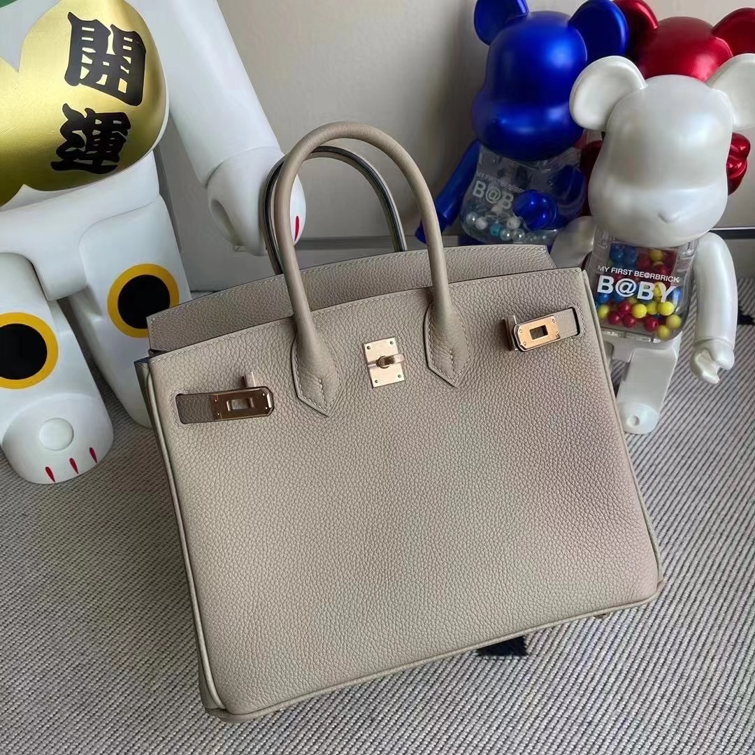 Hermes Birkin 25 Togo 81 Gris Tourterelle 斑鳩灰拼I7 Blue Zellige 琉璃藍