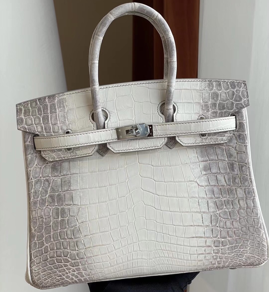 Hermes Birkin 25cm 喜馬拉雅 CK01 BLANC Niloticus Crocodile Himalayan