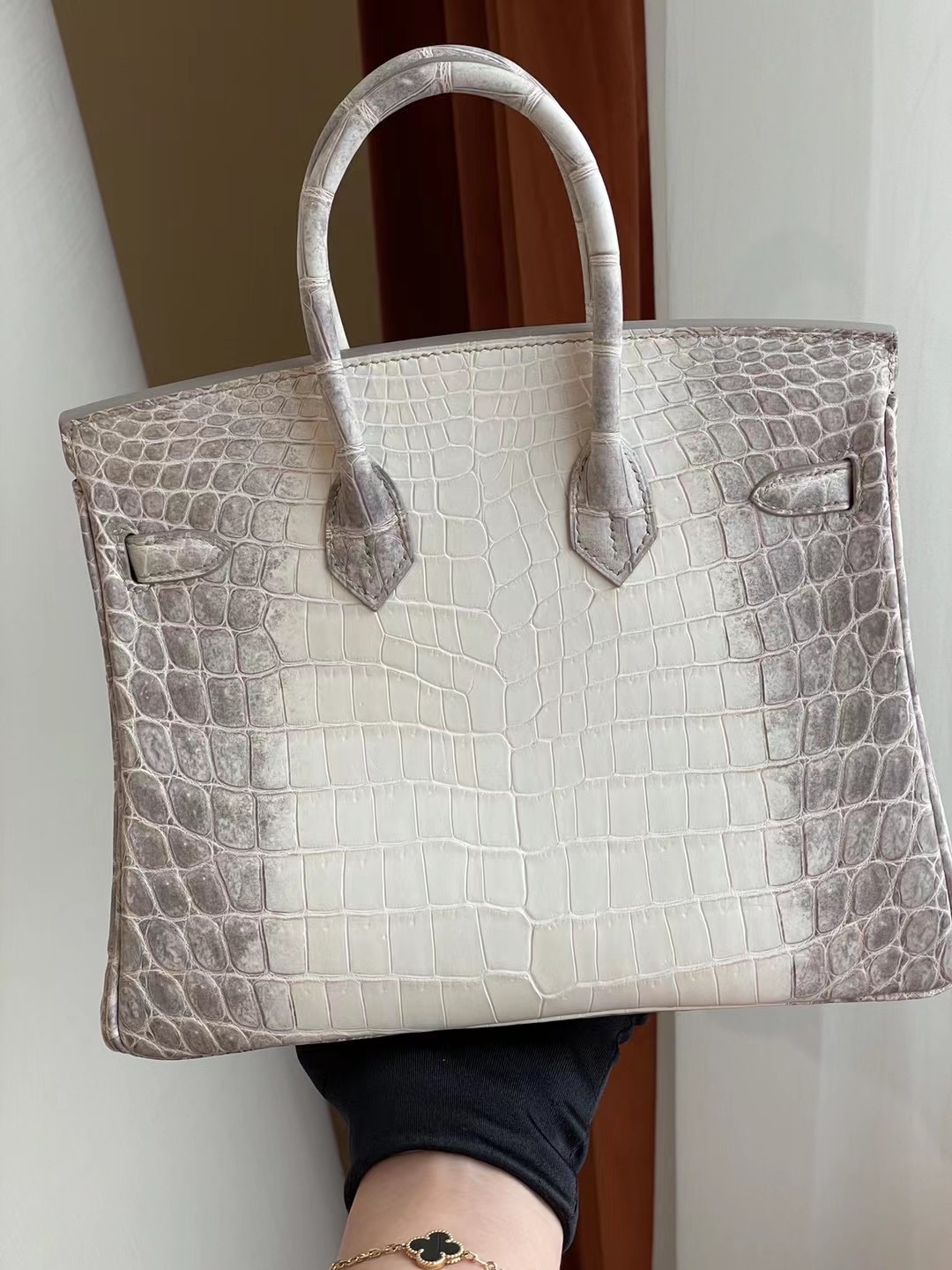 Hermes Birkin 25cm 喜馬拉雅 CK01 BLANC Niloticus Crocodile Himalayan