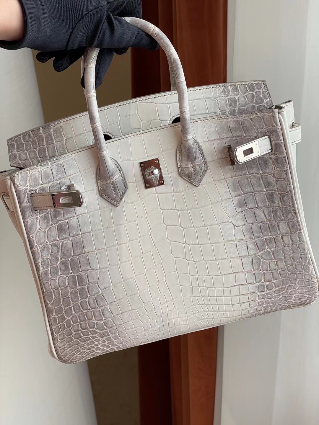 Hermes Birkin 25cm 喜馬拉雅 CK01 BLANC Niloticus Crocodile Himalayan