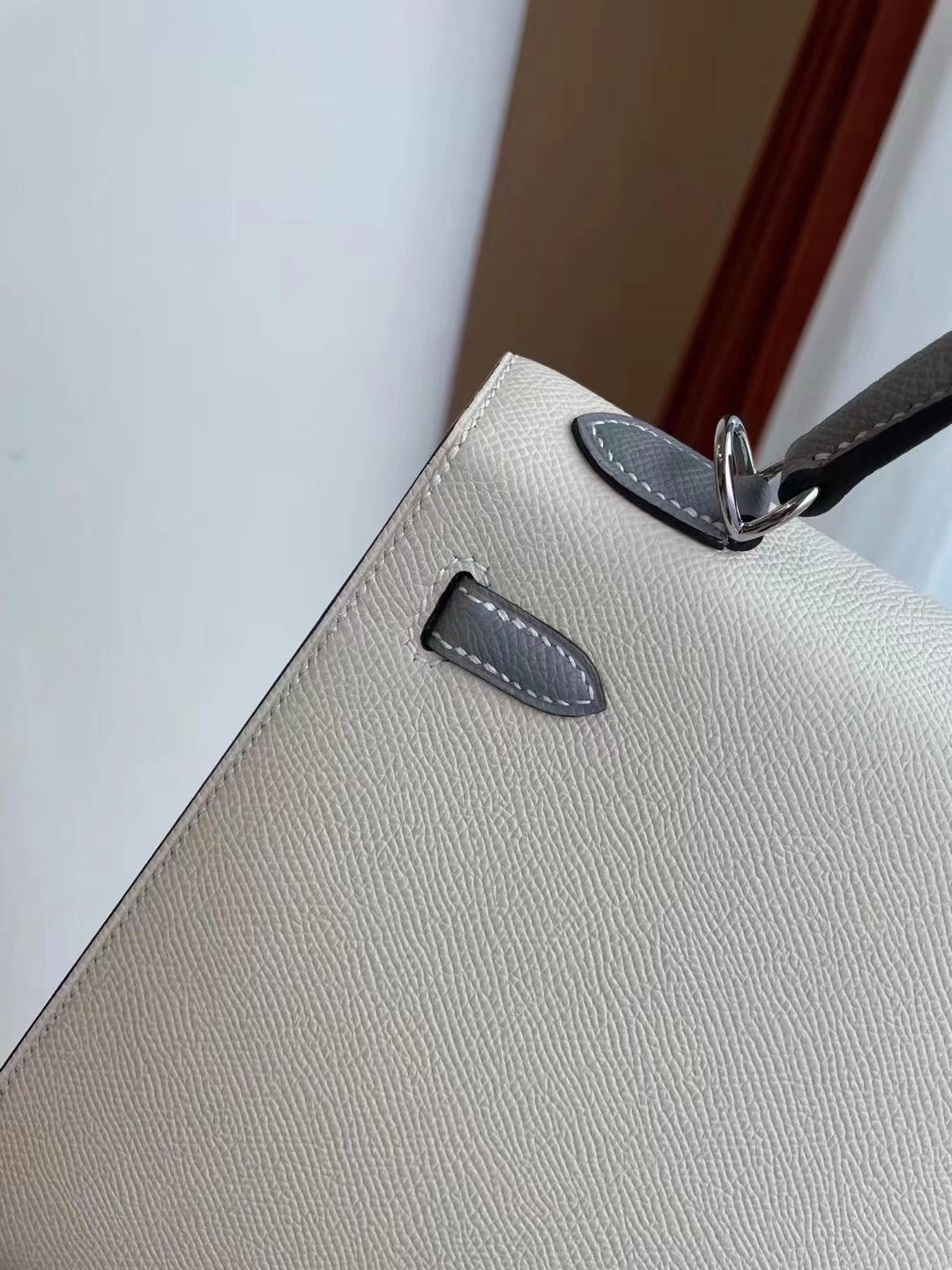 Hermes Kelly 25cm Epsom 10 Craie 奶昔白 4Z Girls Mouette 海鷗灰 銀扣