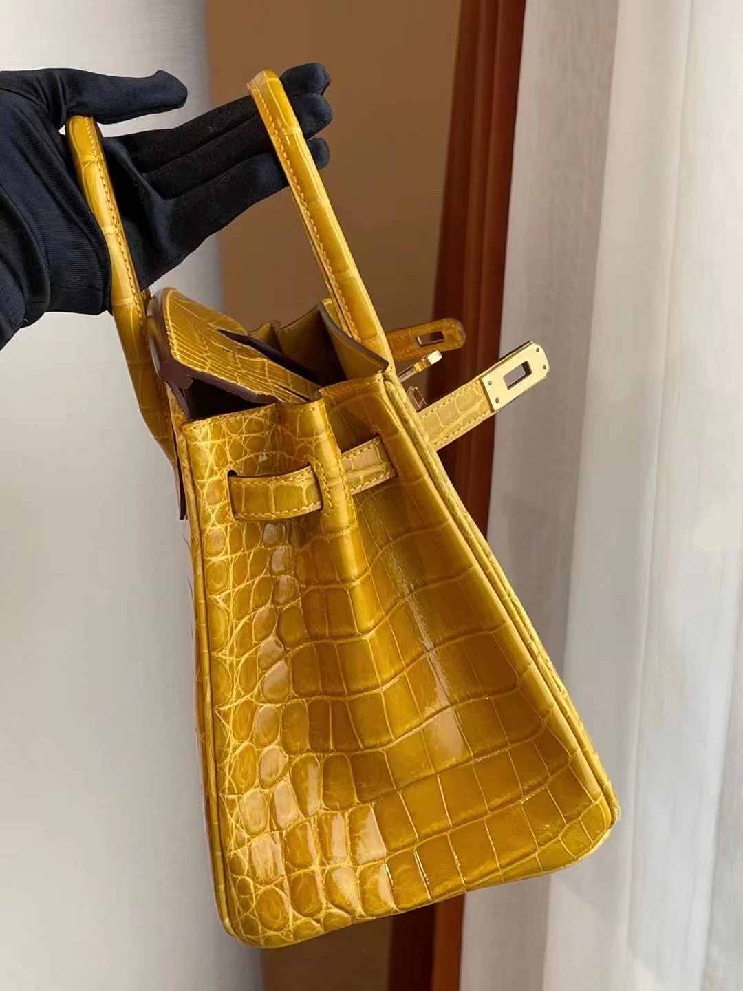 愛馬仕鉑金包圖片 Hermes Birkin 25cm 9D Jaune Amber 琥珀黃 招財黃