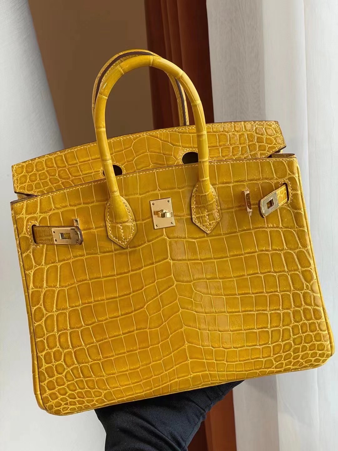 愛馬仕鉑金包圖片 Hermes Birkin 25cm 9D Jaune Amber 琥珀黃 招財黃