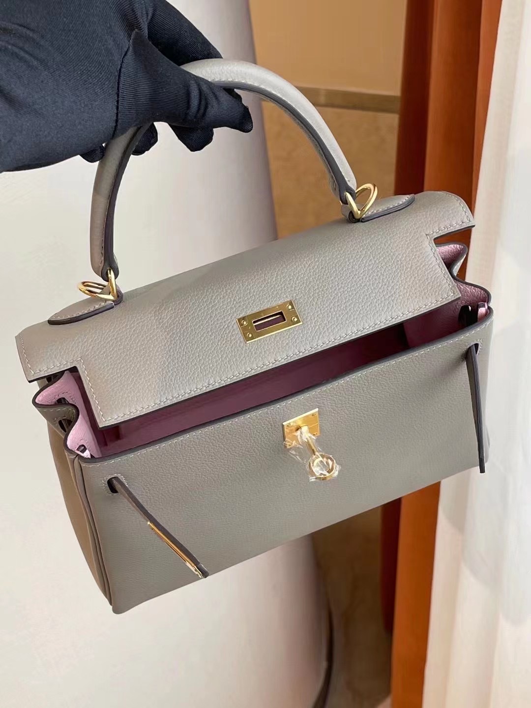 Hermes kelly 25cm Everycolor M8 Griss Asphalte 瀝青灰 3Q Rose Sakura 粉色 金扣