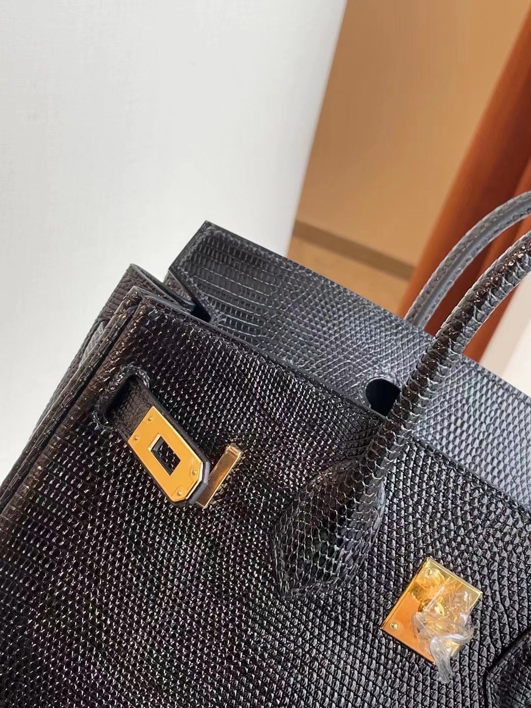 愛馬仕鉑金包25寸專櫃價格 Hermes Birkin 25cm 89 Noir 黑色蜥蜴皮