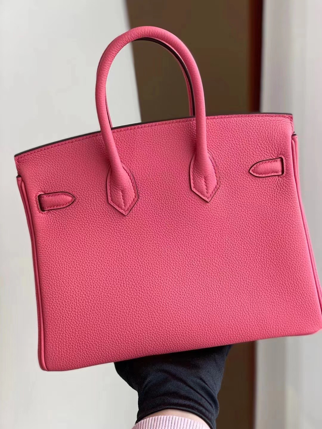 Los Angeles USA Hermes Birkin 25cm Togo 8w Rose Azaiee 新唇膏粉 金扣