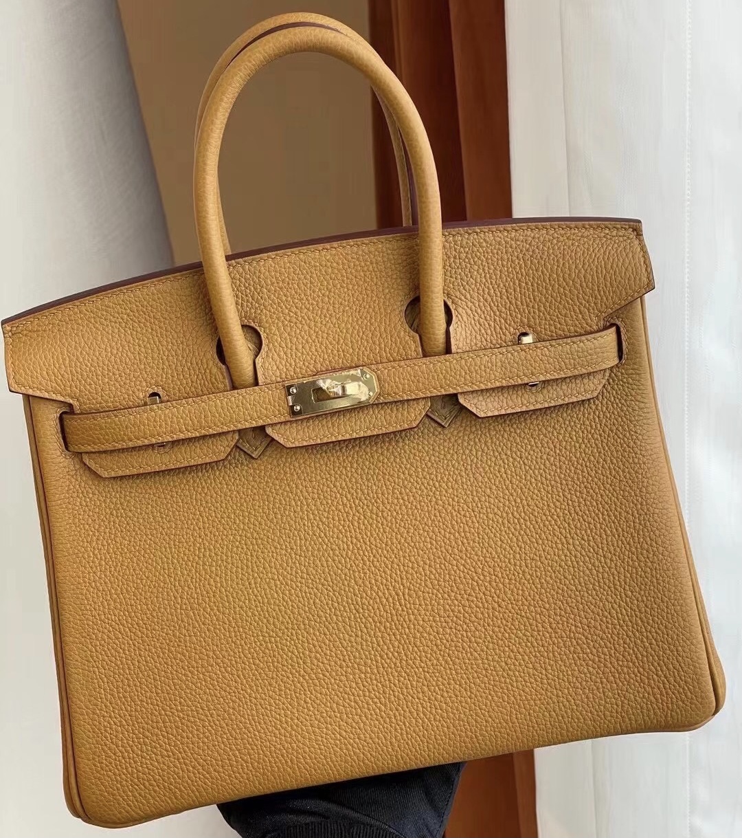 Boston USA Hermes Birkin 25cm Togo 2S Seasme 芝麻色 全手工縫製 金扣