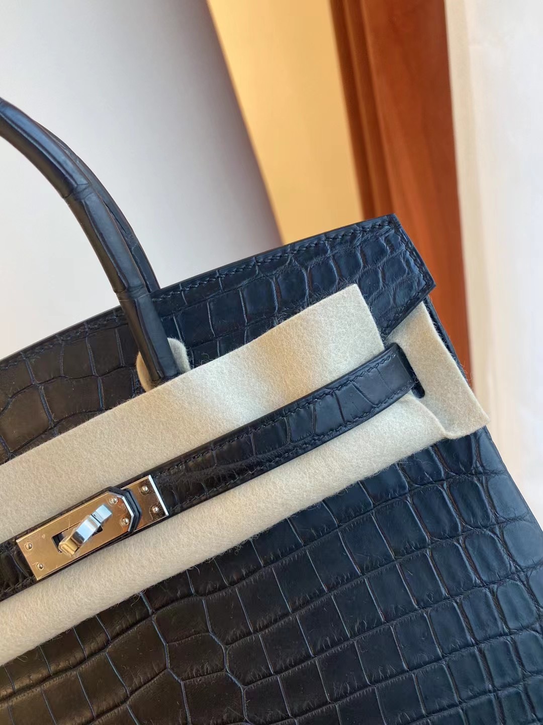 San Francisco USA Hermes Birkin 25 CK89 Noir 黑色 尼羅鱷魚全手工蜜蠟線縫製